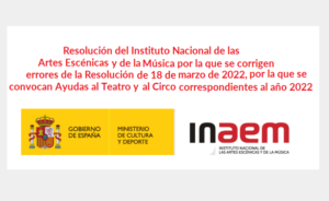 Resolución rectificativa de las ayudas del INAEM