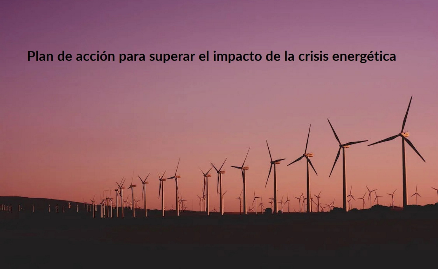 Plan de acción para superar el impacto de la crisis energética