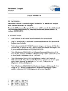 Diversidad cultural y condiciones para los autores en el mercado europeo